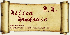 Milica Momković vizit kartica